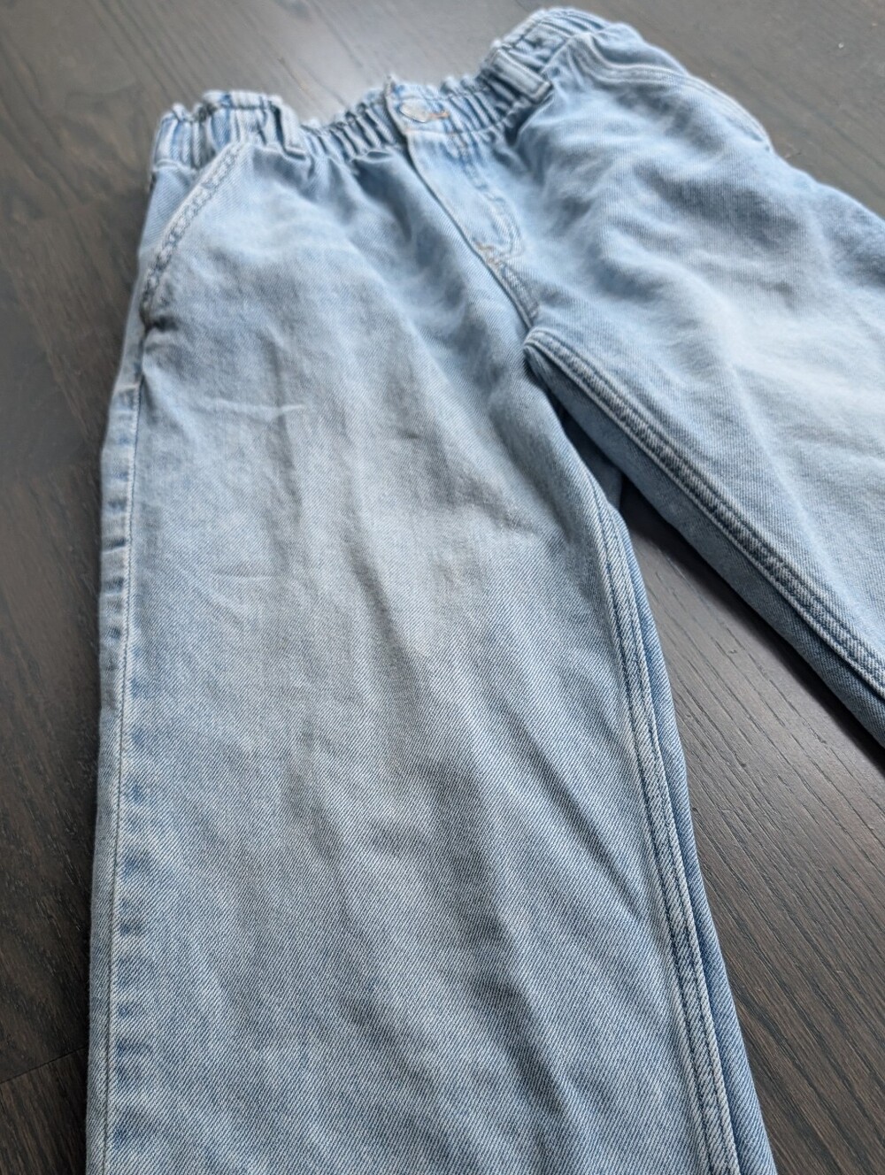 H&M Girls Denim Wide Leg Jeans, Size 7 - Picture 3 of 7